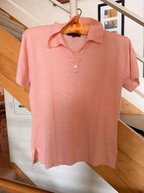 Pink Short Sleeve Cashmere Sweater